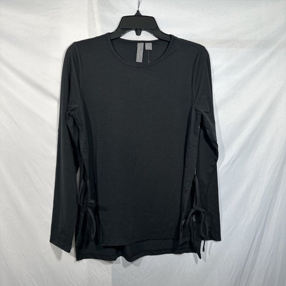 NWT $68 Sweaty Betty [ Small 4-6 ] Long-Sleeve Side-Tie‎ Yoga Top in Black - Picture 6 of 13